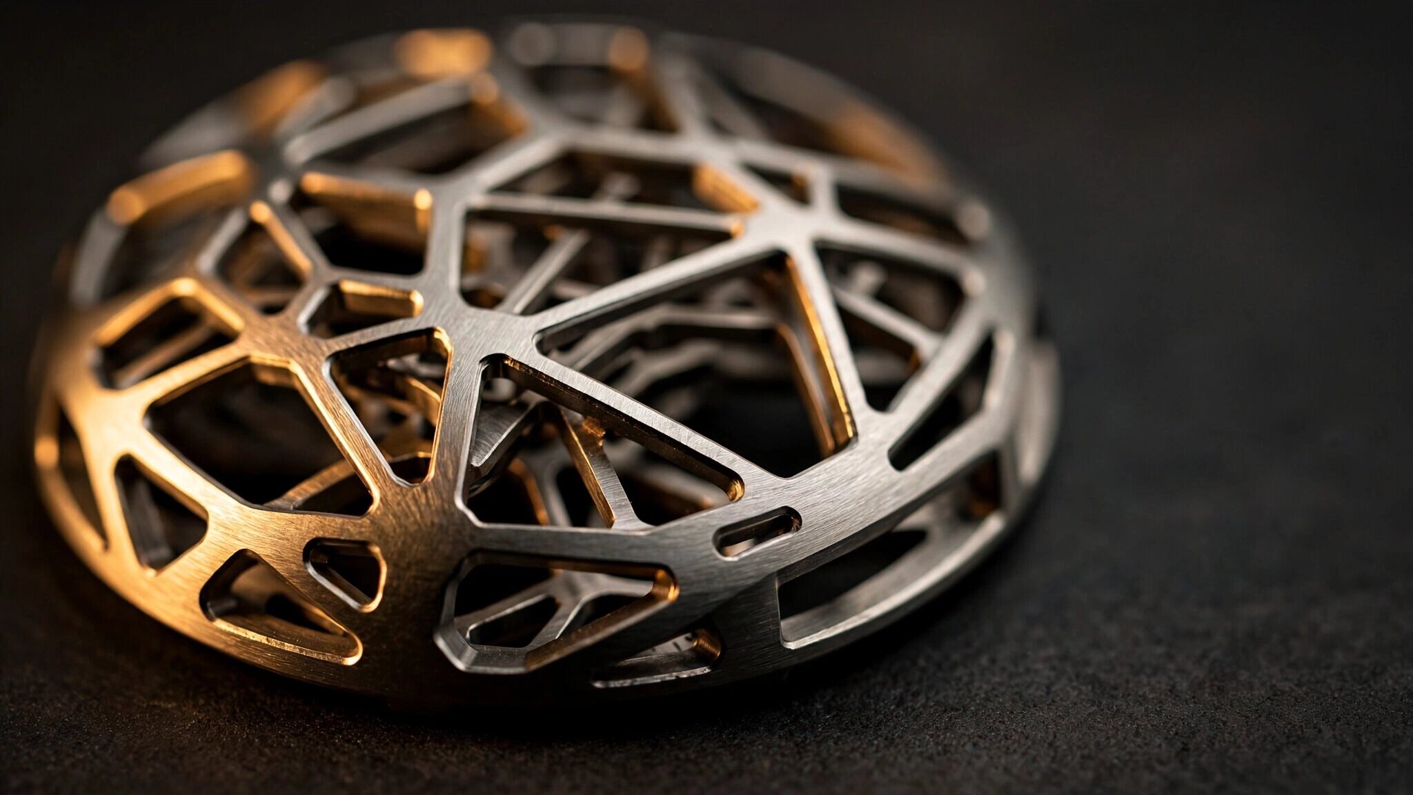 Parivas Exo.1 watch showing open-worked monolithic lattice case in 316L stainless steel